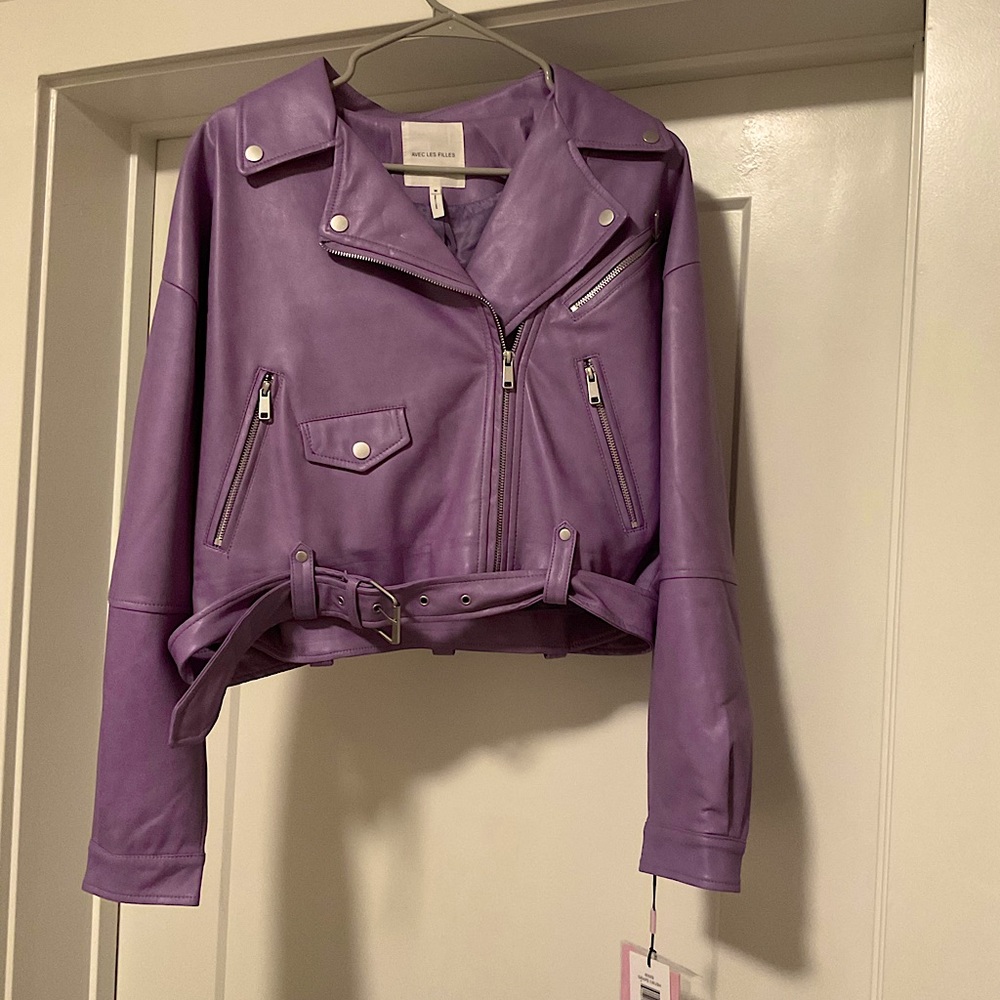 Vici Grape Crush Leather Jacket: Size M